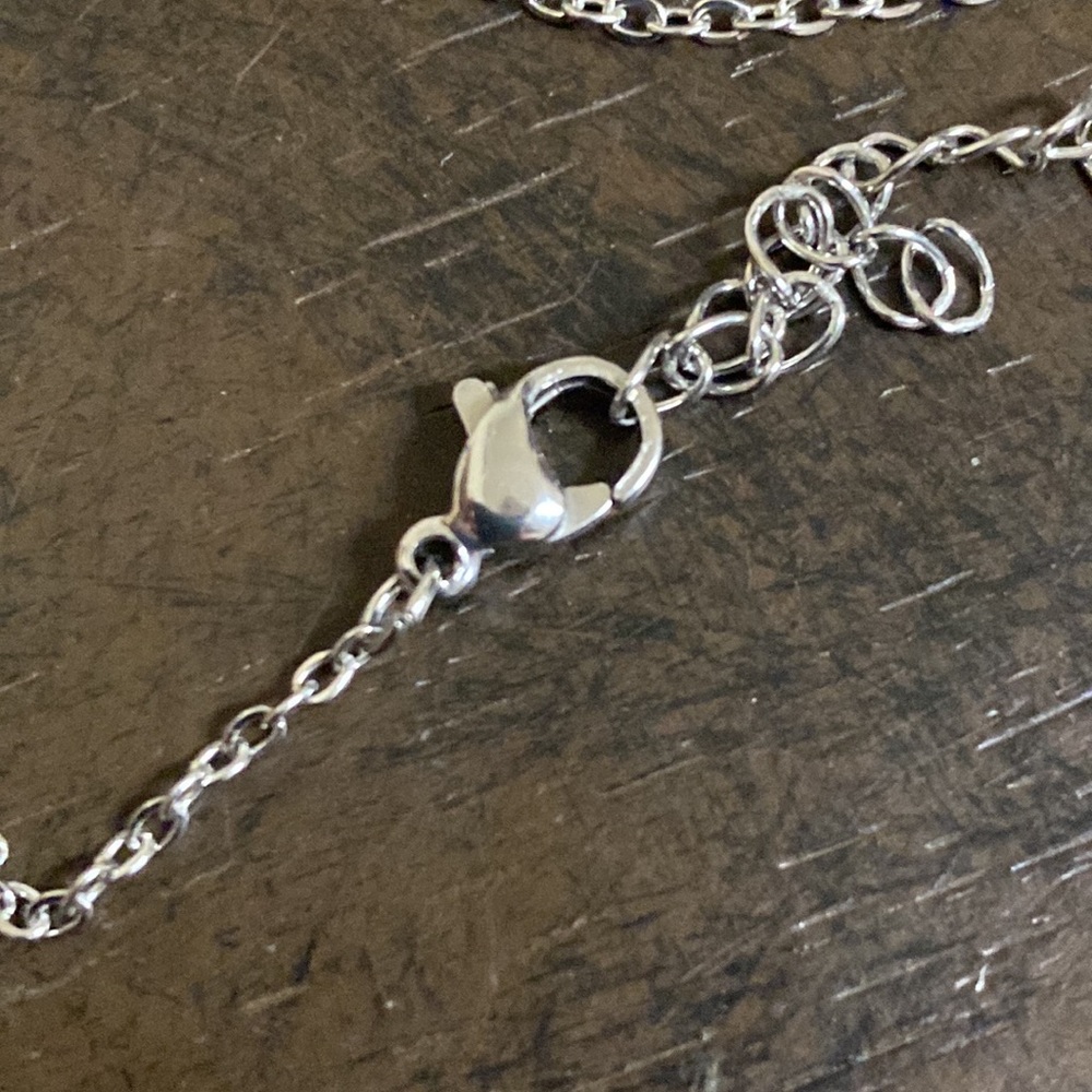 Rhinestone Teddy Bear Necklace - Picture 2 of 4